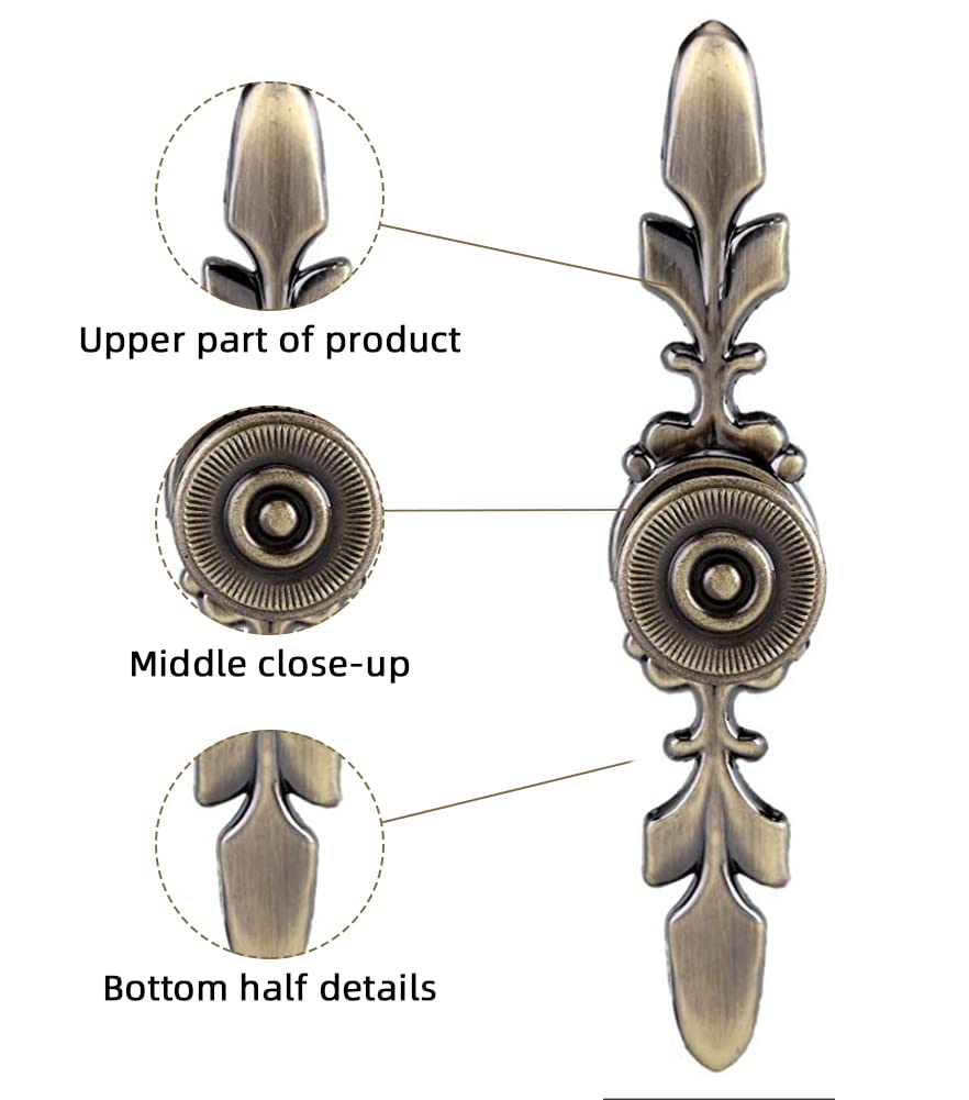 HASTHIP Antique Drawer Handle, 6.5inch with Screws- Bronze HASTHIP Antique Drawer Handle, 6.5inch with Screws- Bronze